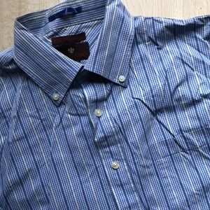 Toscano men’s button down blue shirt